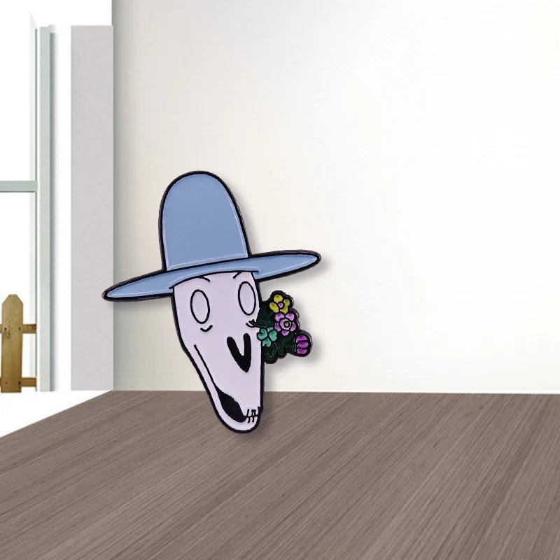 Милый альтернативный жесткий эмалированный штифт с черепом розовым готическим