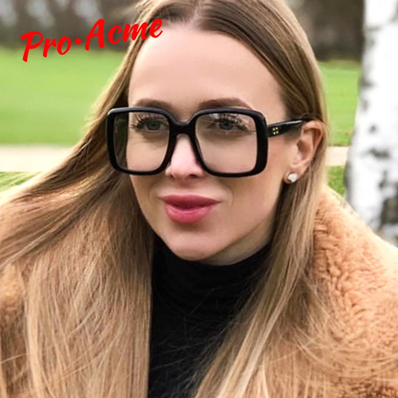 Женские очки в ретро стиле Pro Acme Квадратные прозрачные без диоптрий высокое
