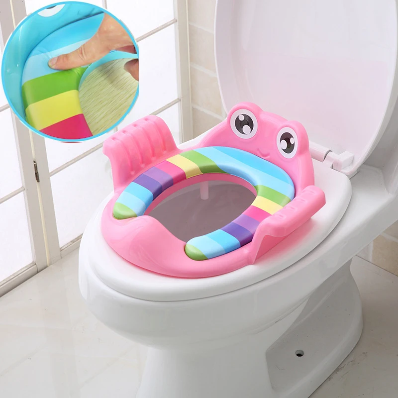 BalleenShiny-asiento de entrenamiento para beb&eacute;, asiento de inodoro suave con dibujos de animales, port&aacute;til, almohadilla para silla-5