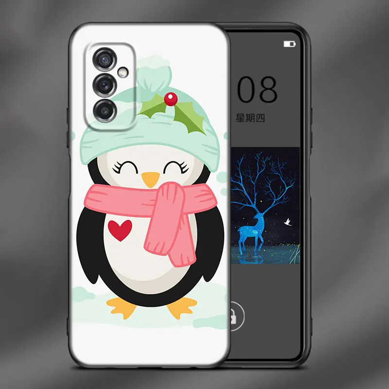 Милый милый чехол в виде пингвина для Samsung Galaxy M11 M12 M21 M51 M52 M32 5G M30 M31 S Note 10 Lite 20 Ultra J2 J6