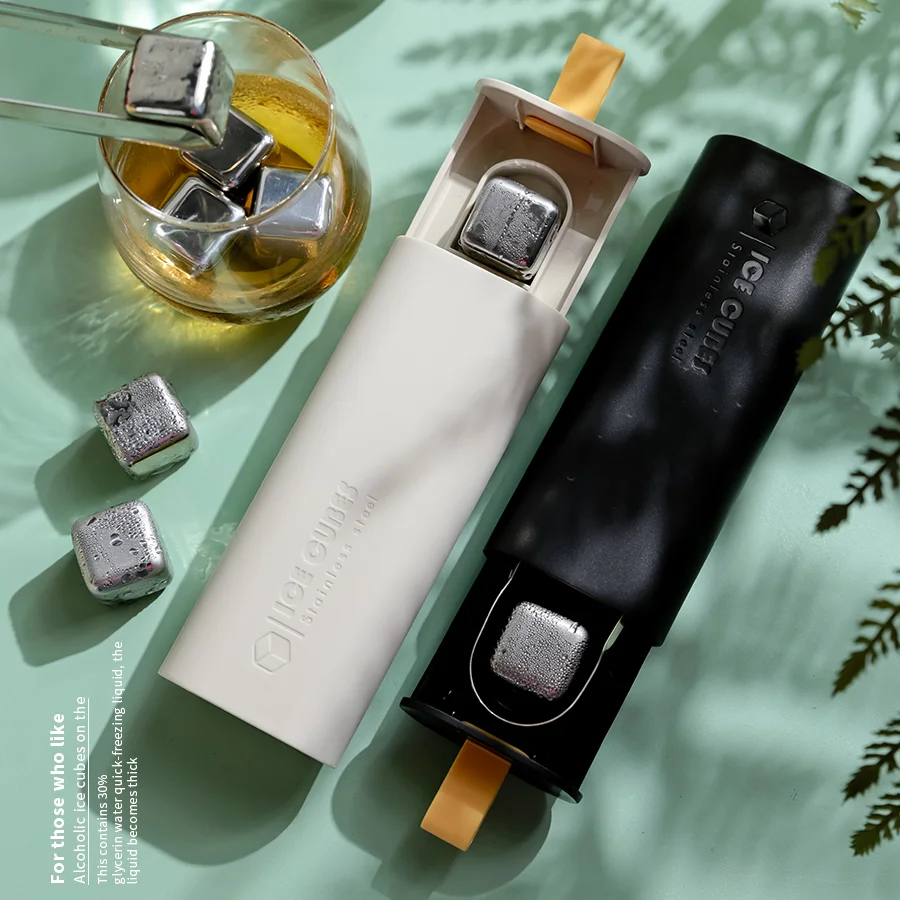 Кубики льда из нержавеющей стали в легкой коробке 4 шт. | Дом и сад