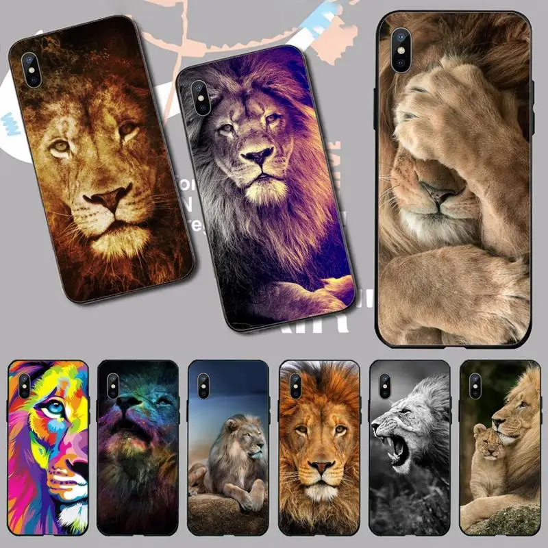 

Lion Alpha Male Phone Case for iPhone 11 12 pro XS MAX 8 7 6 6S Plus X 5S SE 2020 mini