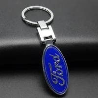 zinc alloy car keychain pendant used for ford focus mustang mondeo kuga fiesta escort edge explorer mk6 auto keyring decoration