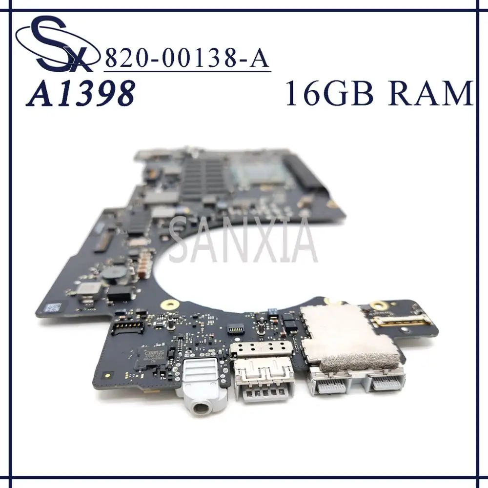 KEFU 820-00138-A материнская плата для ноутбука Apple Macbook Retina A1398 оригинальная 16GB-RAM I7-4870HQ 2 5