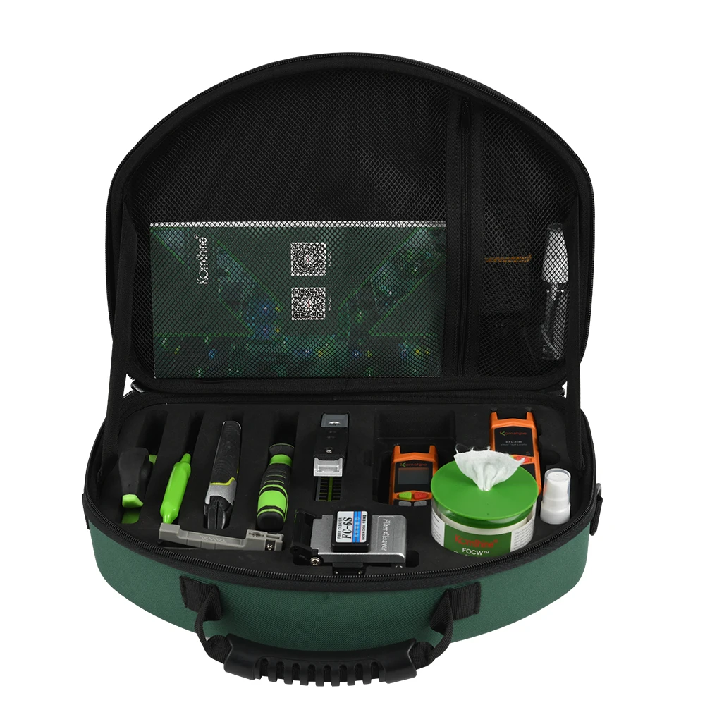 KOMSHINE KFH Series FTTH Tool Set Tool kit Include Optical Fiber Cleaver,Optical Power Meter,Optical Light Source,VFL ,ect