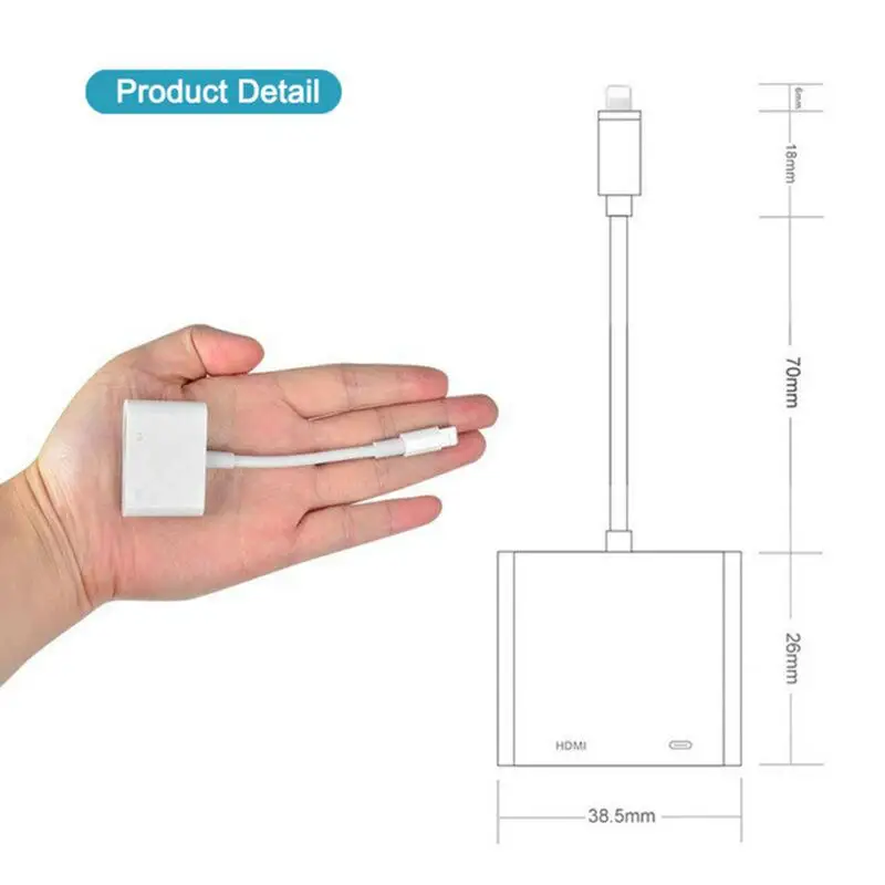 LHMZNIY 1080P HDMI кабель для освещения папа цифровой конвертер Женский HD AV Кабель