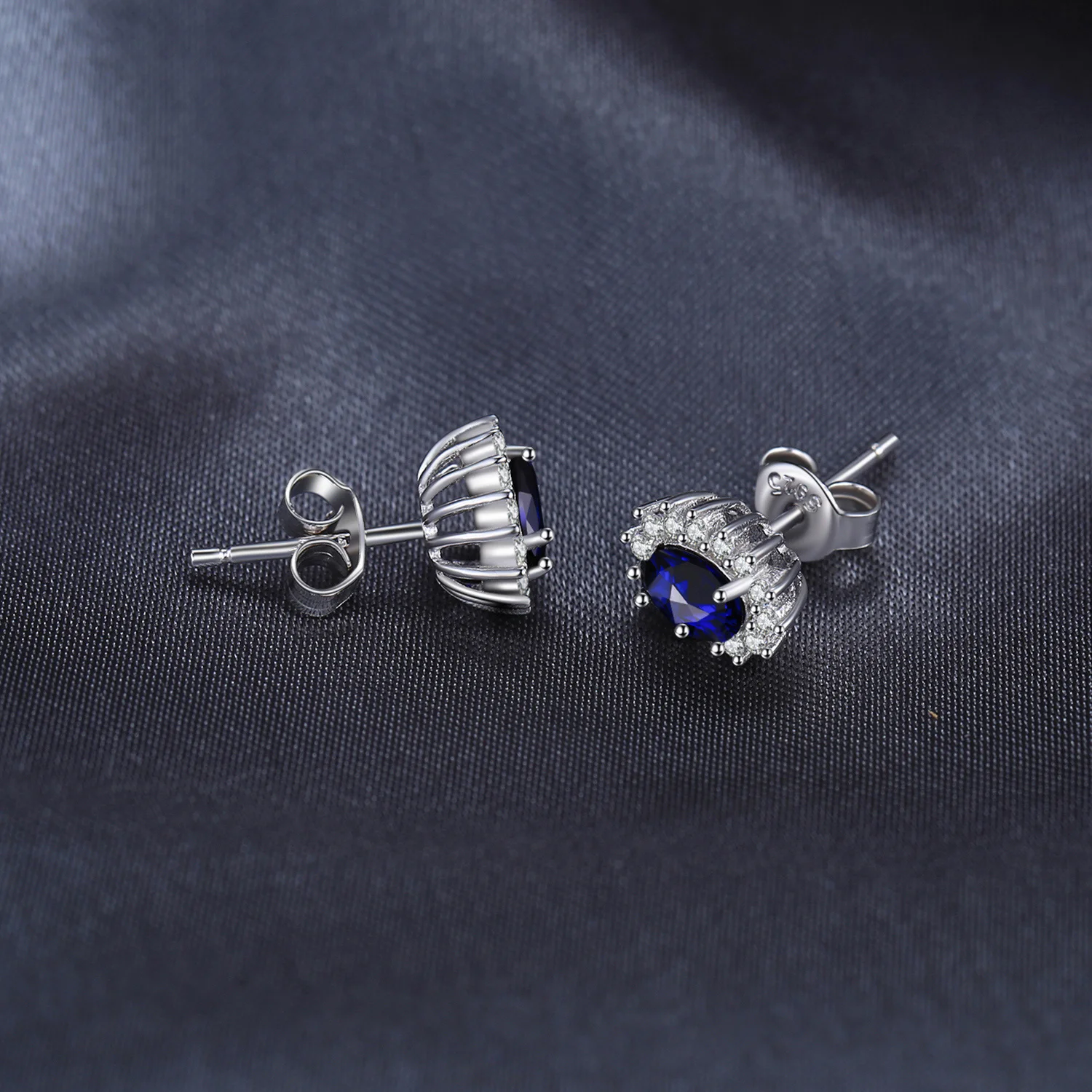 JewelryPalace Диана создан синий сапфир серьги гвоздики 925 стерлингового серебра для