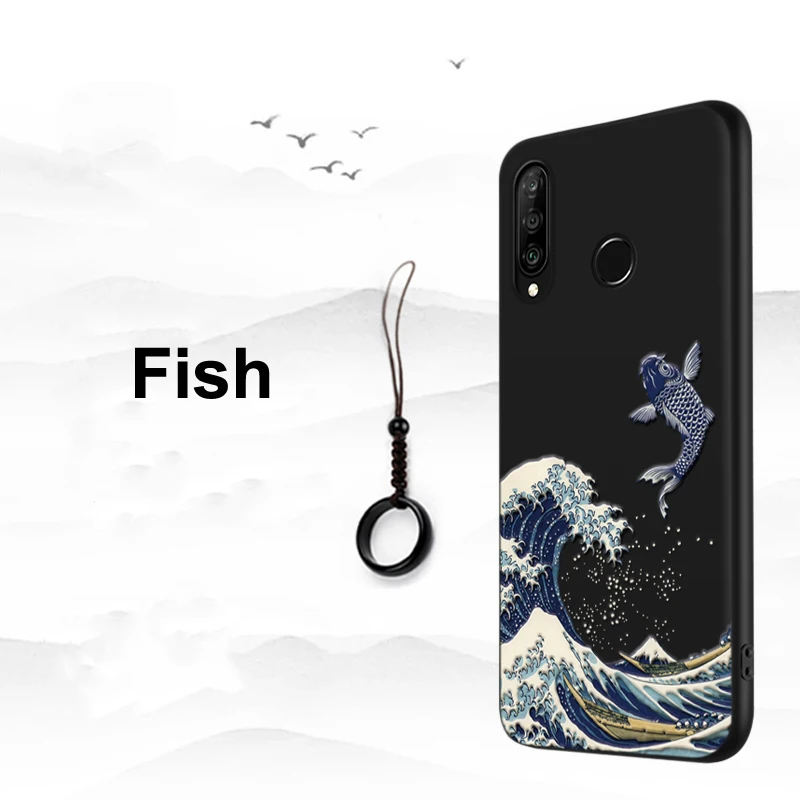 Чехол для Huawei Nova 6 5 Pro 5i 4e 4 P30 Lite 3D рельефный матовый мягкий чехол накладка LICOERS