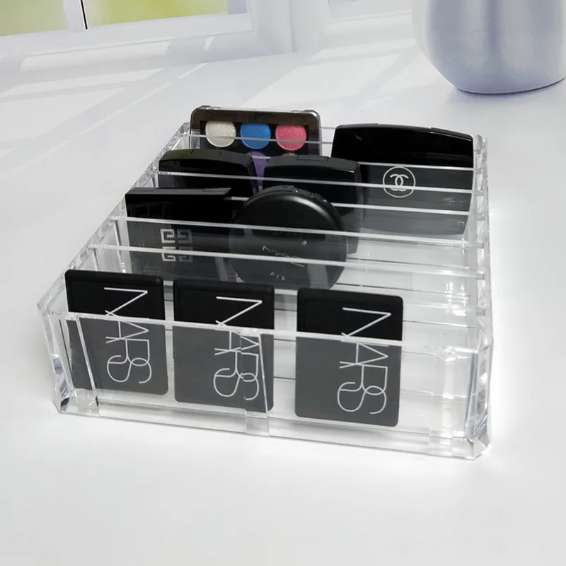 Пластиковый PS органайзер для макияжа CC Коробка Для Хранения Крема ясность
