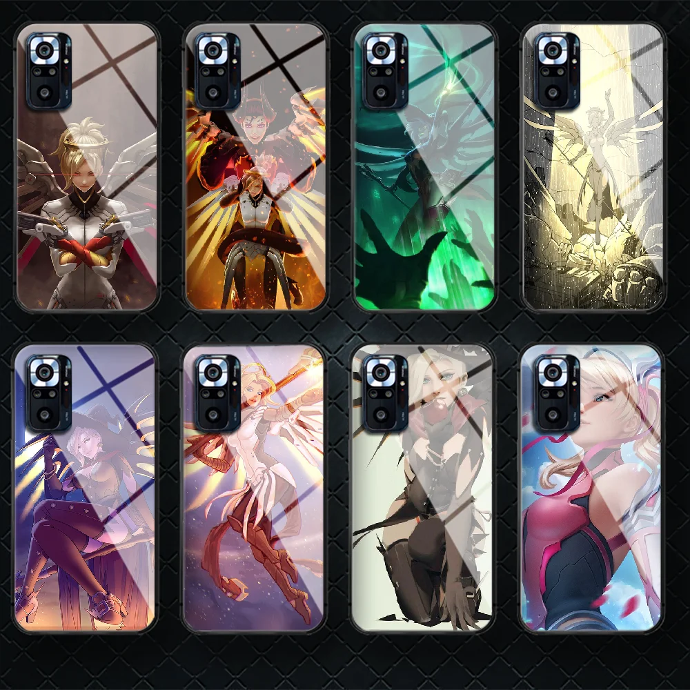 

Game Mercy Tempered Glass Phone Case Cover For Xiaomi Mi Poco A F X 2 3 8 9 10 11 T Pro Lite Ultra Max Nfc Coque Soft Tpu Bumper