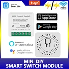 Модуль переключателя Wi-Fi Tuya Mini 16 А с приложением Smart Life, двухстороннее управление, прерыватель умного дома, работает для Alexa, Google Home, умного дома