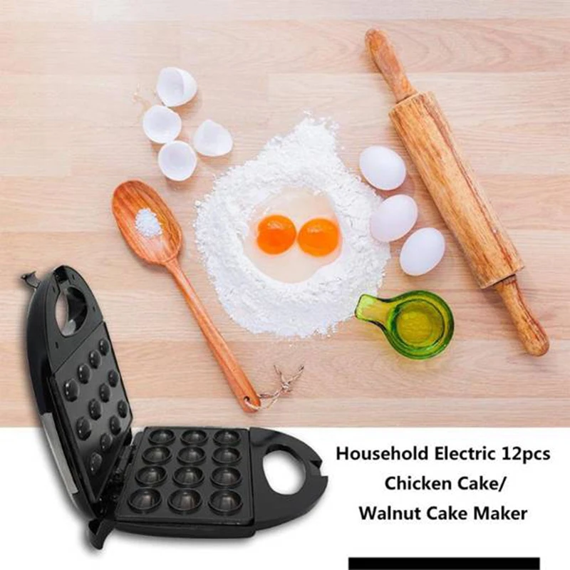 

Electric Walnut Cake Maker Automatic Mini Nut Waffle Bread Machine Sandwich Iron Toaster Baking Breakfast Pan Oven AU Plug