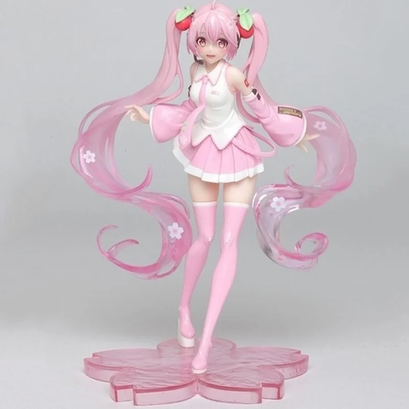 Фигурка аниме Hatsune Miku розовая Сакура фигурка из ПВХ Игрушечная модель для девочек
