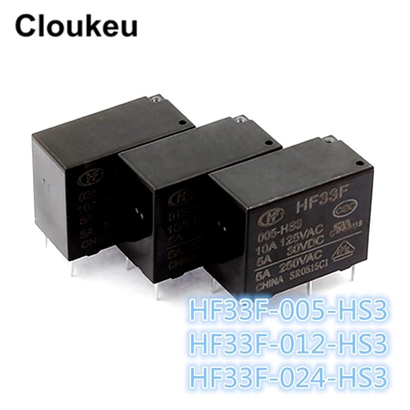

Реле DIP4 JZC-33F HF33F- 005 012 024 -HS3 5V 12V 24V 5A