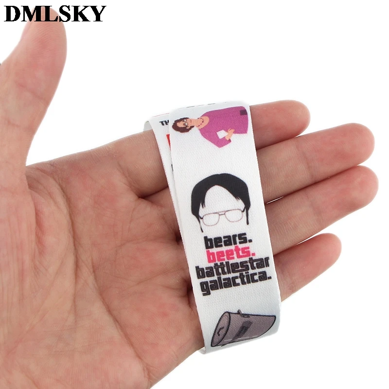 DMLSKY The Office TV Show Lanyard Keychain Lanyards for keys Badge ID Mobile Phone Rope Neck Straps Accessories Gifts M3779
