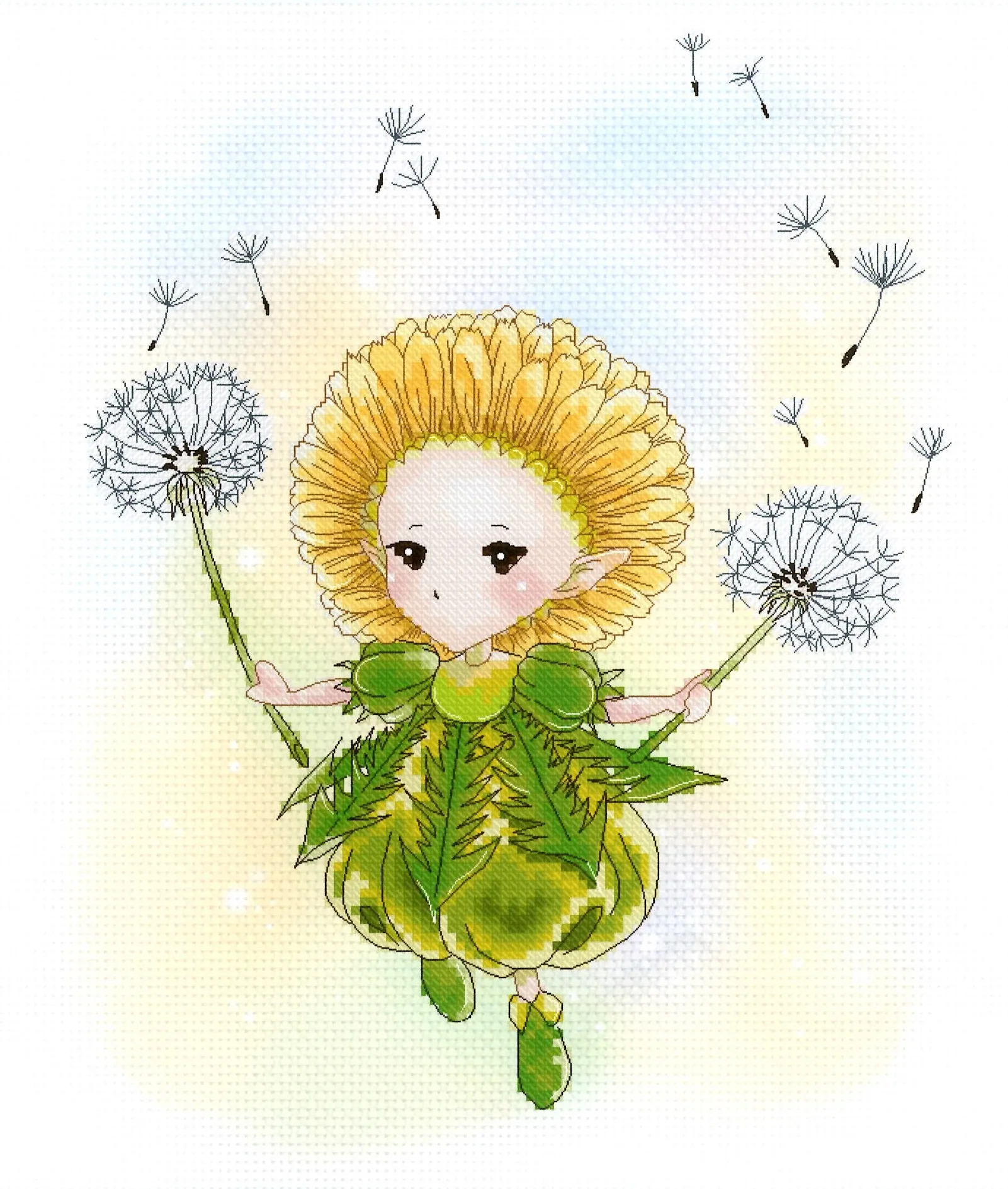 Набор для вышивки крестиком mm кролик и лиса с любовью хлопковые нитки животными