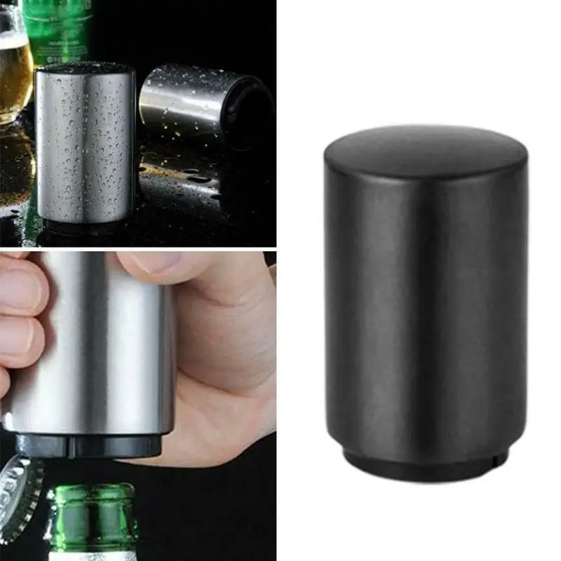

Portable Beer Bottle Opener Automatic Magnetic Steel Wine Opener Bar tools Push Type