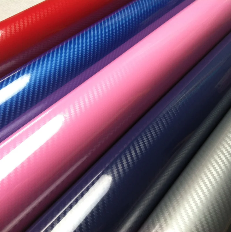 

Fast shipping 20CM x 152CM Glossy 5D Carbon fiber vinyl with air bubble free car decoration film car sticker for Car wrapping