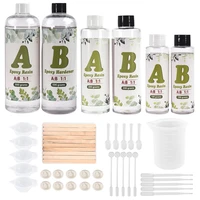 ab crystal clear epoxy resin glue set 11 31 with measuring cup for silicone molds diy resin jewelry making tools kit