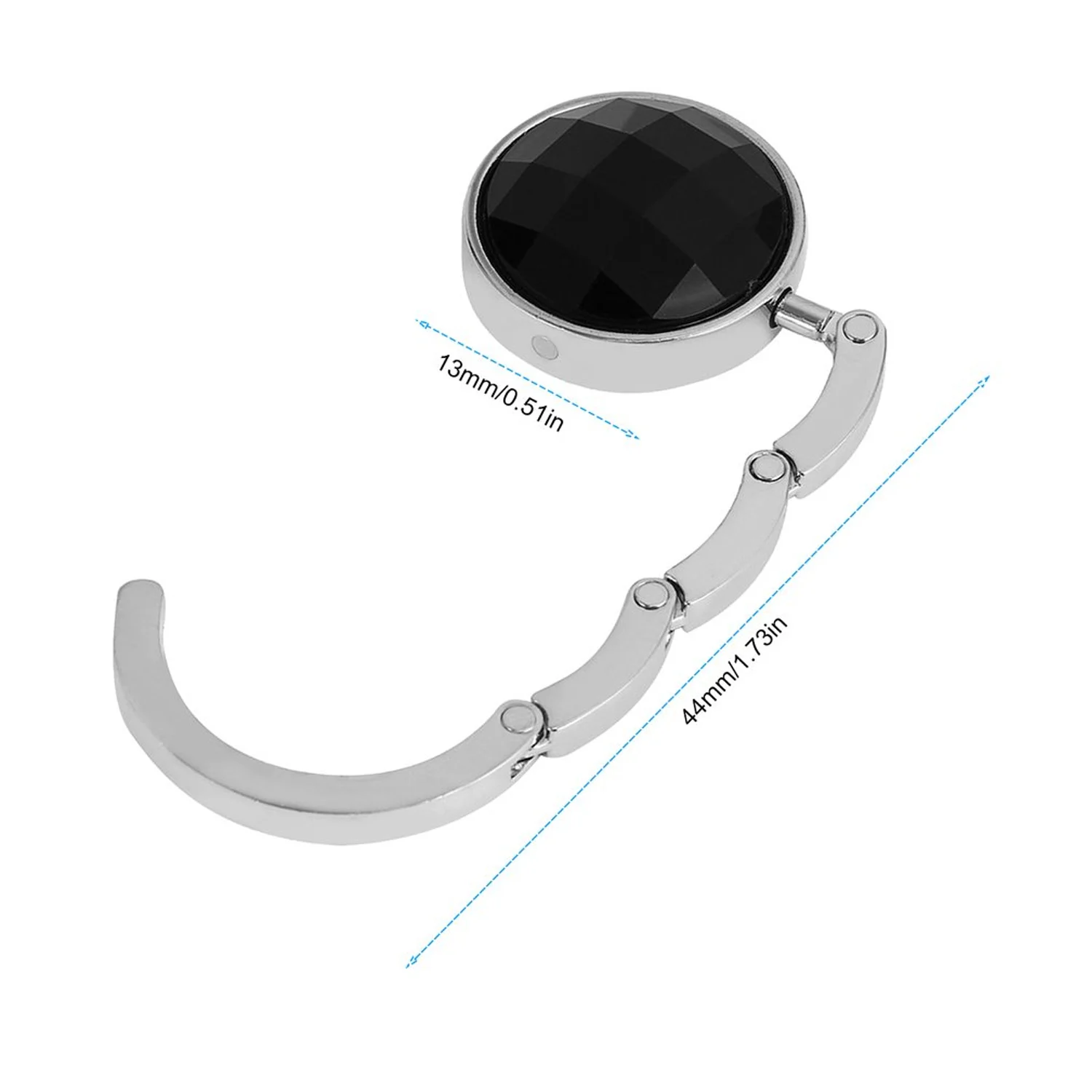 2 шт. портативный складной круглый кошелек из сплава с кристаллами сумка
