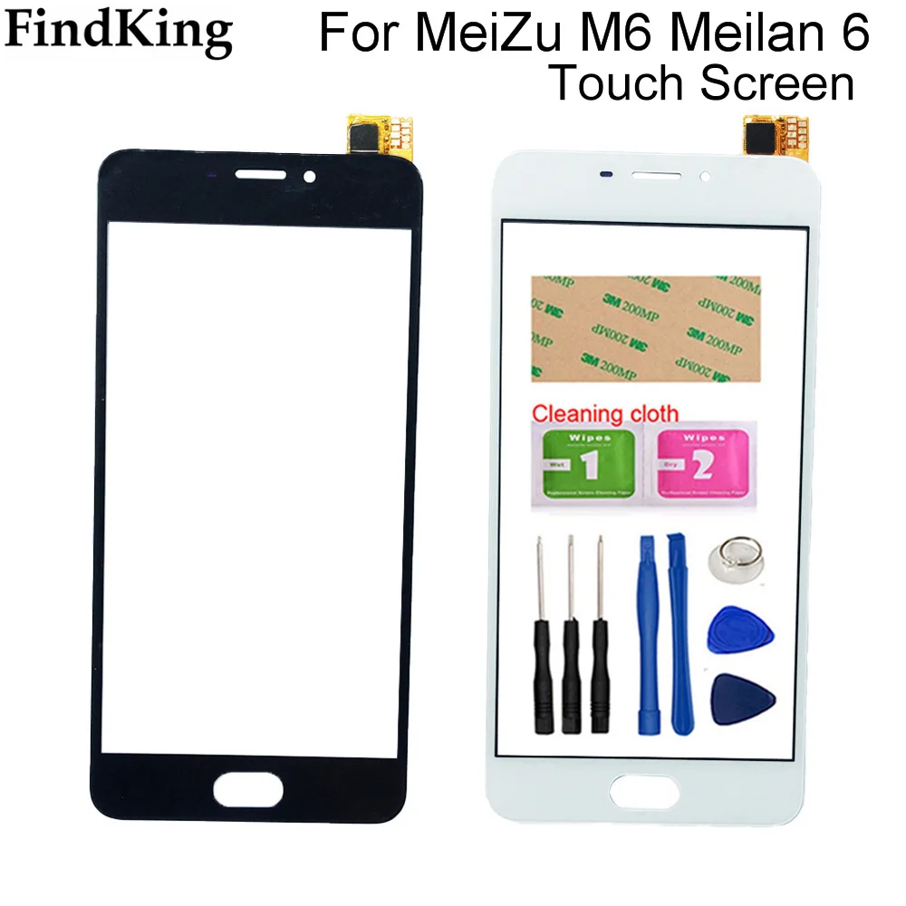

Сенсорный экран 5,2 ''для Meizu M6, с дигитайзером сенсорного экрана для Meilan 6, переднее стекло, запасные части для телефона, инструменты, 3 м, клей