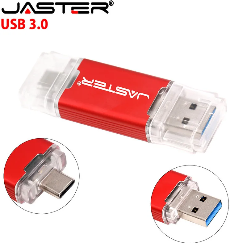 JASTER USB 3,0 type C флеш-карта памяти 16 ГБ 32 ГБ Флешка 4G 8 Гб 64 Гб 128 ГБ USB флеш-накопитель для компьютера/интерфейс type C