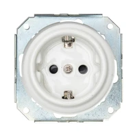porcelain electrical wall socket without frame flush mounting 240v16a