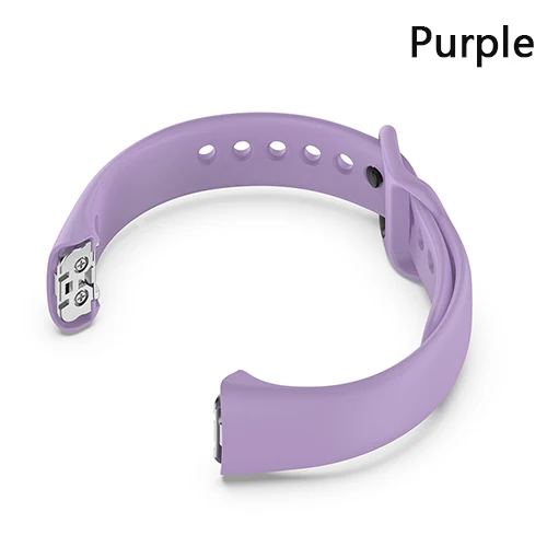 Ремешок для samsung Galaxy fit SM-R370 Смарт-часы силиконовые браслеты Сменные аксессуары мягкий водонепроницаемый браслет - Цвет: Purple