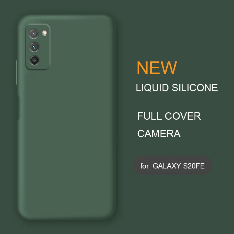 

ForNew жидкий силиконовый чехол для телефона samsung Galaxy s20 FE Fan Edition s20FE оригинальный мягкий защитный чехол для камеры