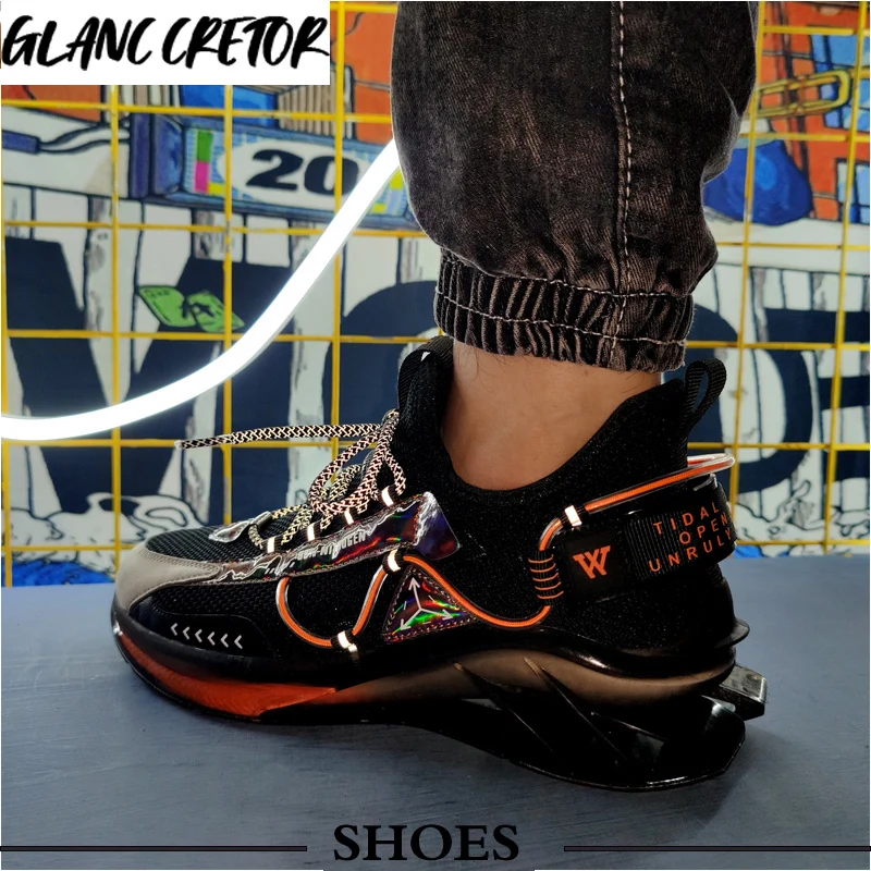 

Summer Jogging Shoes Fashion Antiskid Damping Sports Shoes Zapatillas Classic Men Free Running Shoes Reflective Blade Sneakers