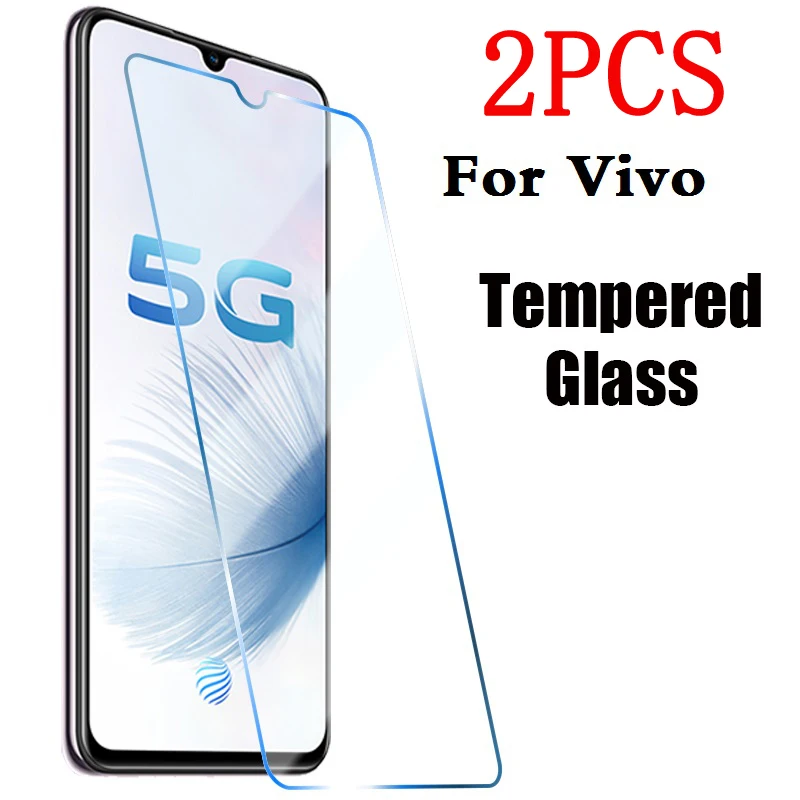 2 uds pantalla cristal Protector para Vivo Y7a vidrio templado para Vivo Y31 Y20 Y30 V20 V21 delgada 9H vidrio lente del tel&eacute;fono pel&iacute;cula Vivo Y7a-0