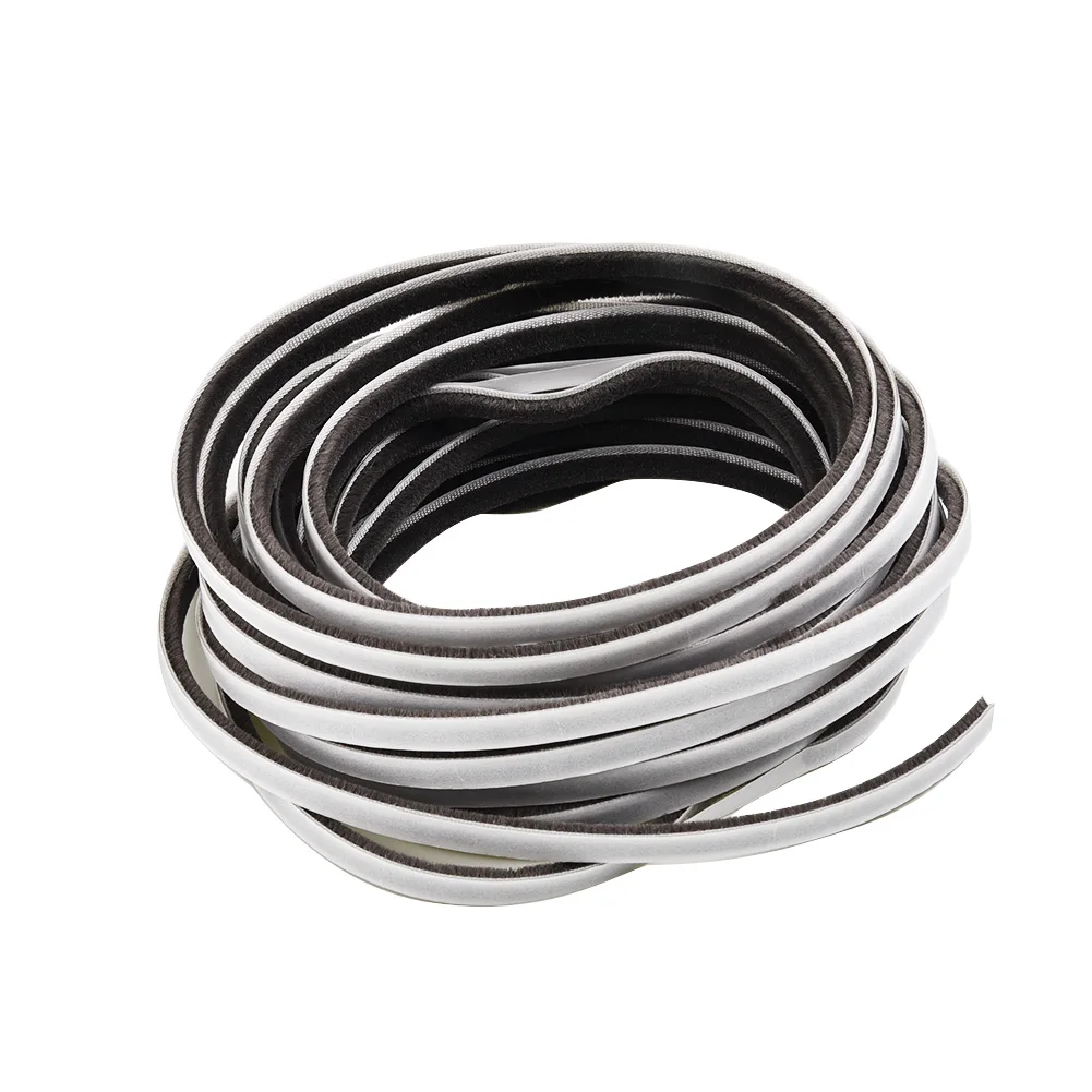

10m Draught Excluder Brush Strip Window Door Seal Tape 5/9/15/23mm Sealing Tape Window Door Accessor Sealing Strip