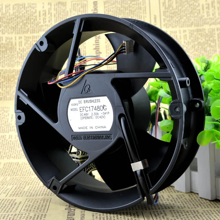 

Delta Efc1748dg 17251 48V 2.30a Four-Wire Violent Inverter Communication Equipment Fan