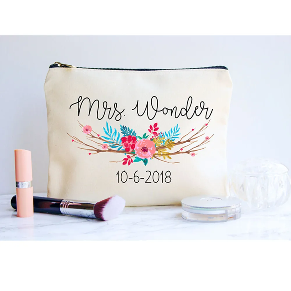 Индивидуальная сумка для макияжа подружки невесты уникальный подарок украшения