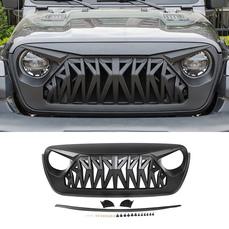 C SHINEKA гоночная решетка для Jeep Wrangler JL+ Автомобильная Передняя гоночная решетка декоративная крышка для Jeep Wrangler JL модифицированные аксессуары - Цвет: C