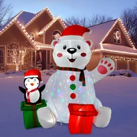 christmas inflatable stacked pengiuns snowman with build in leds blow up inflatables for christmas party outdoor yard decoration