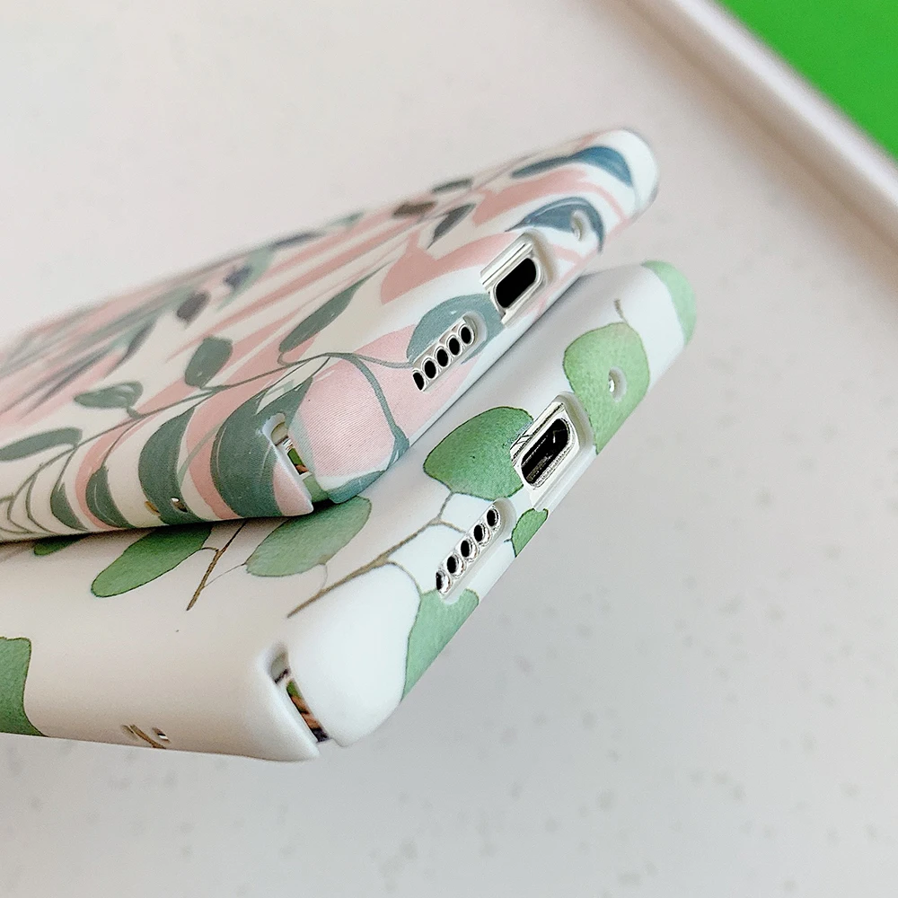 

DiQi Vintage Leaf Phone Case For Huawei P40 P30 P20 Pro Lite Honor 20 10 Nova 5 4 3 Luxury PC Hard Full Body Phone Back Cover