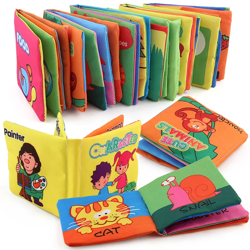 

1PCS Cloth Books Soft Baby Books Rustle Sound Baby Quiet Books Infant Early Learning Educational Toys 0 -12 Months Tear-proof