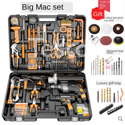 

Набор бытовых инструментов, оборудование для обслуживания домашнего электрика, улучшение, многофункциональный ящик для инструментов