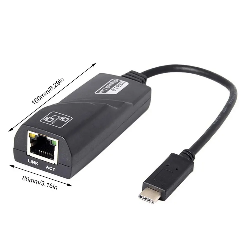 Сетевой адаптер Type-C (Usb-C) к Rj45 Gigabit Ethernet 100/1000 м Lan для Apple | Электроника