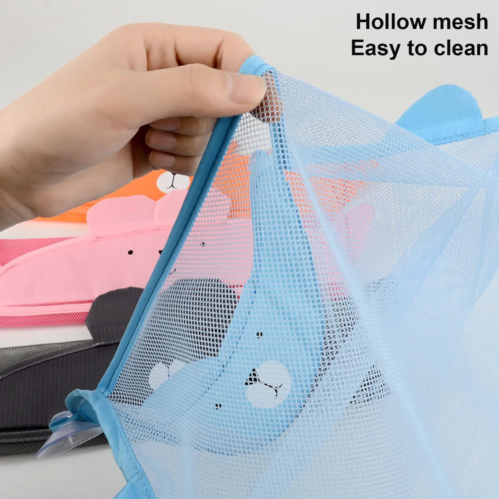 Baby Bath Toys Cute Bear Mesh Net Toy Storage Bag Strong Suction Cups Bath Game Bag Bathroom Organizer Water Toys For Wonderful