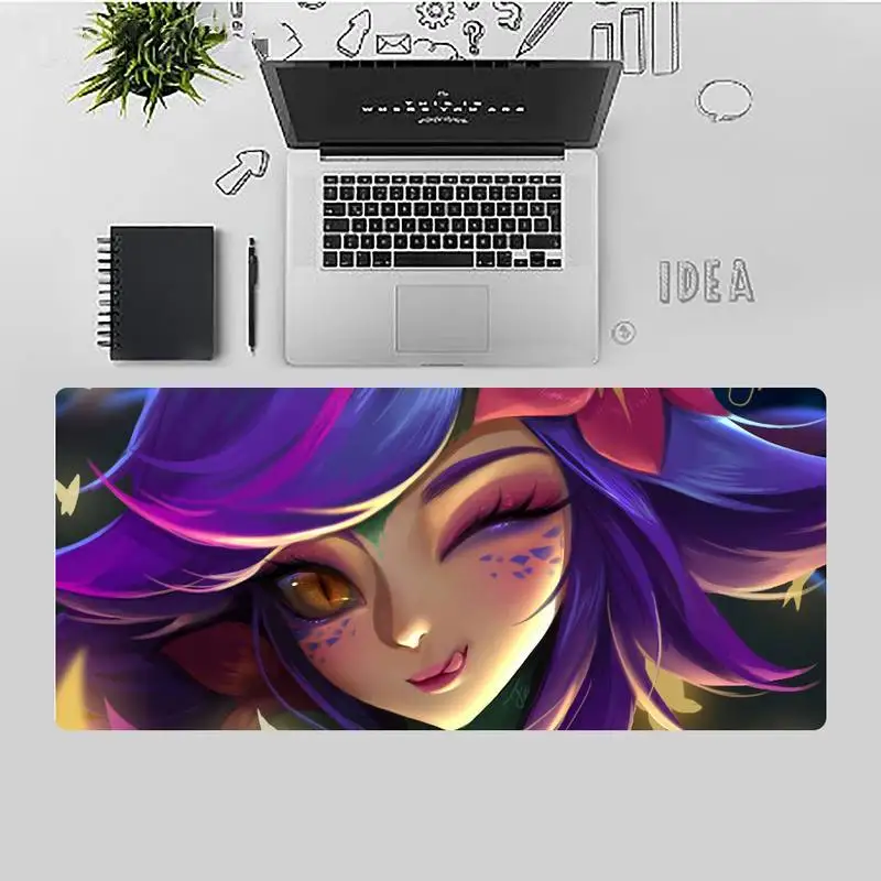 

Neeko lol cute girl Rubber PC Computer Gaming mousepad X XL XXL Non-slip Cushion Thickness 2mm LockEdge equal LE