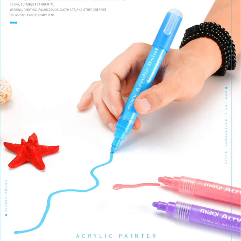 8 цветов/набор акриловых Краски Маркер для белой доски Керамика стекло Rock