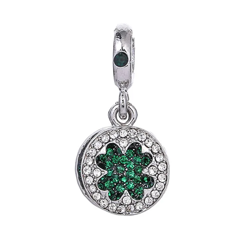 2 шт./лот Lucky Grass Clover & Candy Green цветочный Шарм Подвеска из бисера Подходит