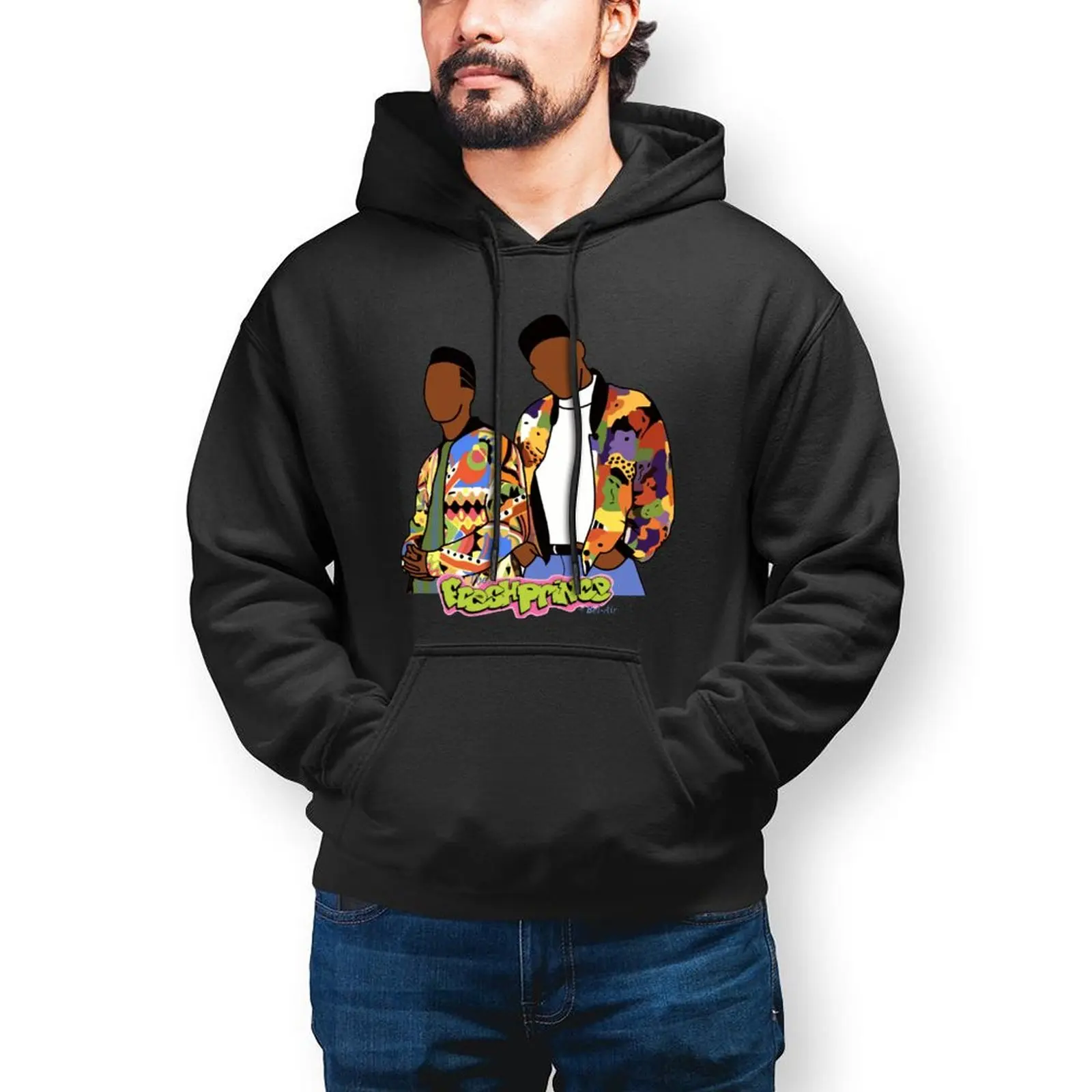 

Мужская хлопковая толстовка с длинным рукавом, свободного покроя