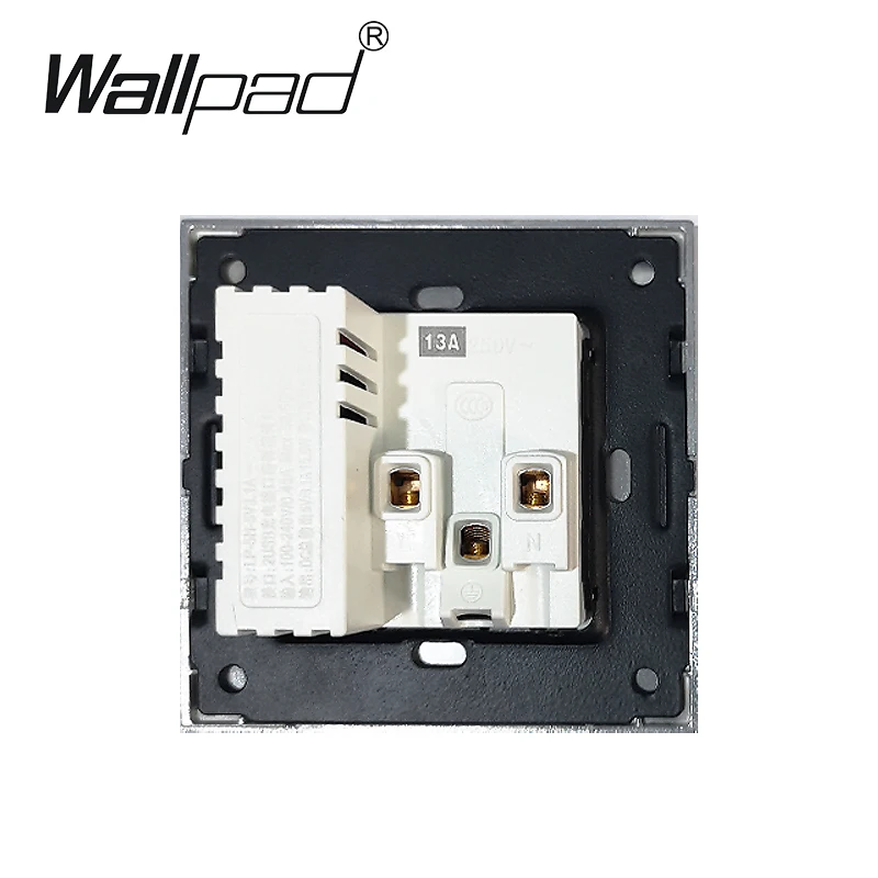 Британская розетка с двойным USB Wallpad роскошная черная Хрустальная стеклянная