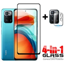 4-in-1 Glass on Poco X3 GT Full Cover Tempered Glass For Xiaomi Poco X3 GT M3 Pro 5G HD Screen Protector Poco X3 GT Camera Glass