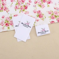 custom clothing labels fold tags organic cotton ribbon labels logo or text handmade printing labels boutique md3109