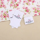 Этикетки для одежды на заказ-складные бирки, органические хлопковые Ленточные этикетки, логотип или текст, ручная работа, печатные этикетки, Бутик (MD3109)