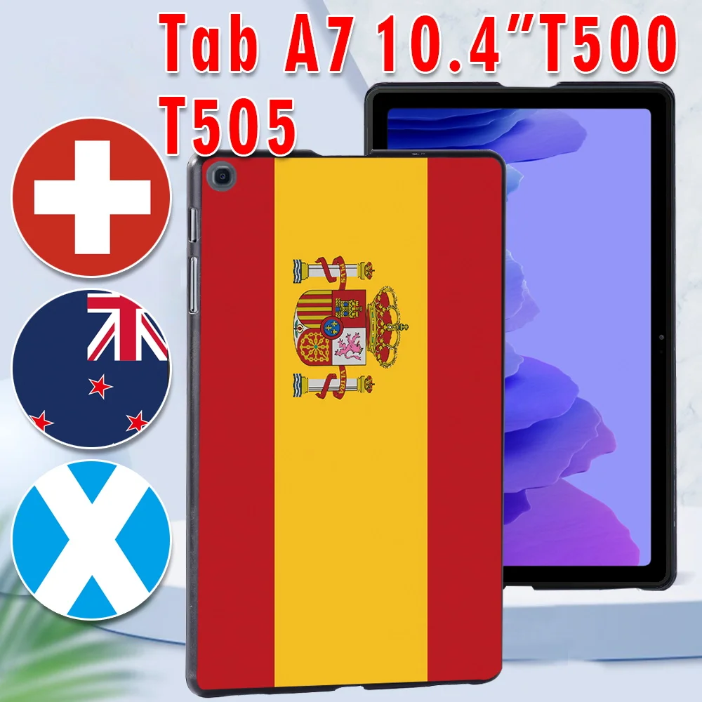 Чехол для планшета Samsung Galaxy Tab A7 10 4 дюйма с рисунком флага пластиковый прочный